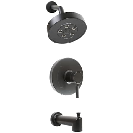 Speakman Neo Tub and Shower Trim Package with 2 GPM Multi Function Shower Head Matte Black