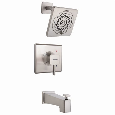 Speakman Kubos Tub and Shower Trim Package with 1.75 GPM Multi Function Shower Head Brushed Nickel