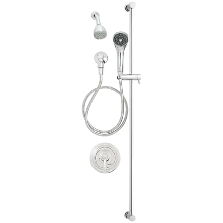 Speakman SentinelPro Pressure Balanced/Thermostatic Shower System with Shower Head, Hand Shower, Slide Bar, Shower Arm, Hose, and Valve Trim - Less Rough-In Valve Polished Chrome