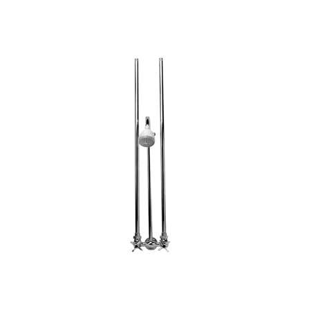 Speakman Commander 2.0 GPM Exposed Double Handle Shower Only with Adjustable Spray Shower Head, Metal Cross Handles and Brass Risers Polished Chrome