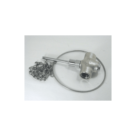 Speakman 1" Self-Closing Valve with Ring and Chain for Emergency Showers Stainless Steel