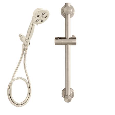 Speakman Alexandria Multi Function Hand Shower and 24 Inch ADA Grab Bar Brushed Nickel