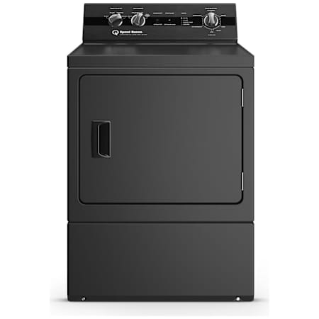Speed Queen 27 Inch Wide 7 Cu. Ft. Electric Dryer with Knob Controls and Up-Front Filter Matte Black