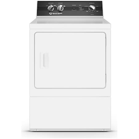 Speed Queen 27 Inch Wide 7 Cu. Ft. Gas Dryer with Knob Controls and Galvanized Cylinder White