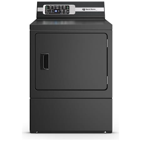 Speed Queen 27 Inch Wide 7 Cu. Ft. Energy Star Certified Electric Dryer with Pet Plus Cycles and Steam Boost Matte Black