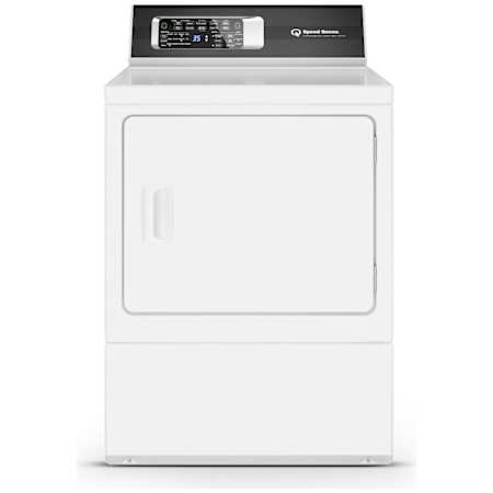 Speed Queen 27 Inch Wide 7 Cu. Ft. Energy Star Certified Gas Dryer with Pet Plus Cycles and Steam Boost White