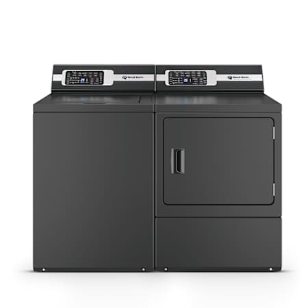 Speed Queen 26 Inch Wide 3.2 Cu. Ft. Top Load Washer and 27 Inch Wide 7 Cu. Ft. Electric Dryer Laundry Pair with PetPlus Cycle Matte Black