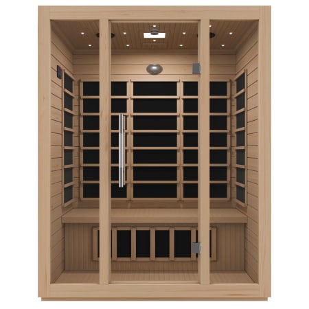 SteamSpa 3-Person Infrared Hemlock Indoor Sauna with LED Touch Panel Wood