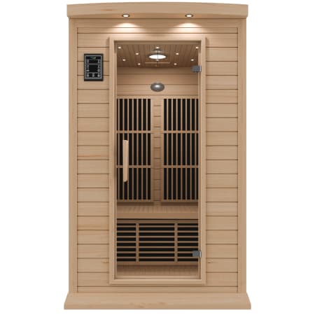 SteamSpa 2-Person Infrared Hemlock Sauna with LED Touch Control Panel Wood