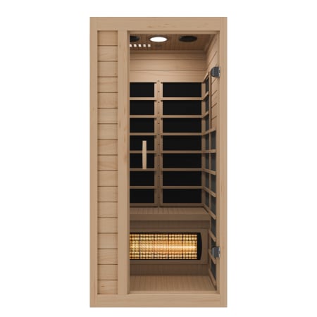 SteamSpa 1-Person Carbon FAR Infrared Hemlock Indoor Sauna Room with LED Touch Control Panel Wood