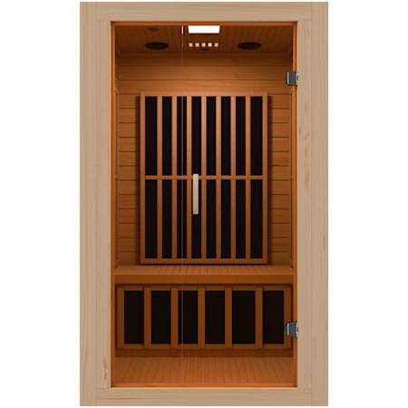 SteamSpa Viti 2-Person Infrared Hemlock Indoor Sauna with LED Touch Panel Wood