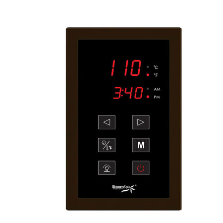 SteamSpa Touch Panel Control System Oil Rubbed Bronze