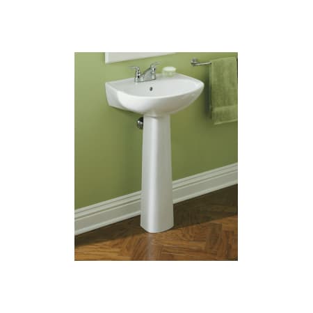Sterling Sacramento 21-1/4" Pedestal Bathroom Sink With Three Holes Drilled And Overflow Almond