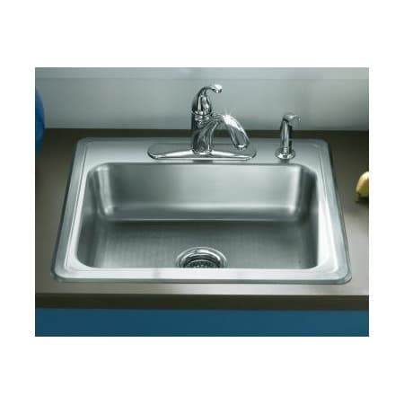 Sterling Middleton 25" Single Basin Drop In Stainless Steel Kitchen Sink with SilentShield&reg; Stainless Steel