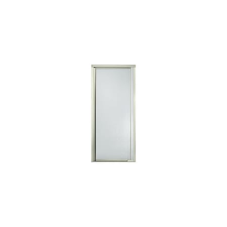 Sterling Vista Pivot II 65-1/2" High x 31-1/4" Wide Hinged Framed Shower Door with Pattern or Frosted Glass Nickel with Pebbled Glass Texture