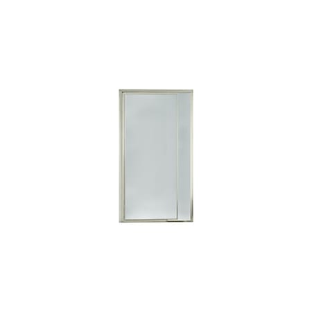Sterling Vista Pivot II 69" High x 36" Wide Hinged Framed Shower Door with Pattern Glass Nickel with Pebbled Glass Texture