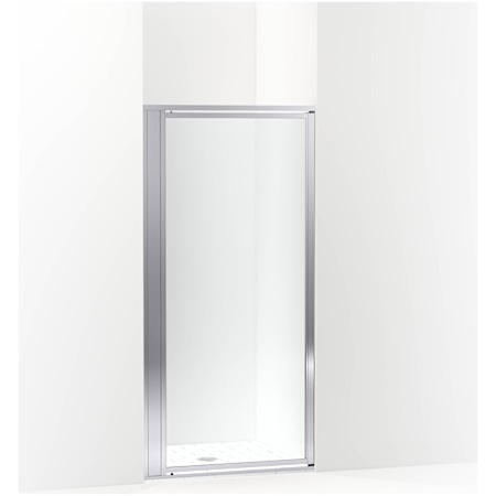 Sterling Attend 69" High x 33" Wide Pivot Framed Shower Door with Clear Glass Bright Silver
