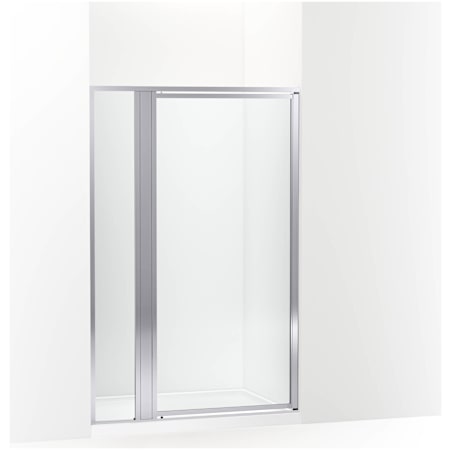 Sterling Attend 69" High x 45" Wide Pivot Framed Shower Door with Clear Glass Bright Silver
