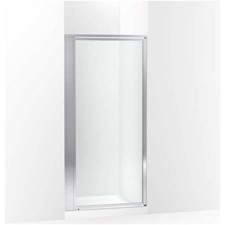 Sterling Attend 72" High x 35-1/2" Wide Pivot Framed Shower Door with Clear Glass Bright Silver