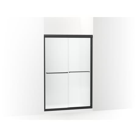 Sterling Finesse 65-1/16" High x 47-5/8" Wide Sliding Framed Shower Door Matte Black Frame Finish with Frost Clear Glass