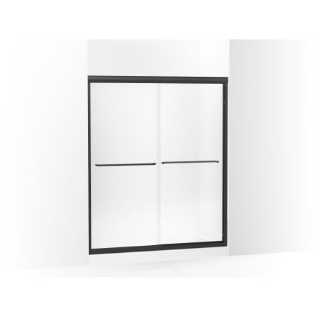 Sterling Finesse 70-1/16" High x 59-5/8" Wide Sliding Framed Shower Door Matte Black Frame Finish with Frost Clear Glass