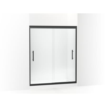 Sterling Finesse 70-1/16" High x 59-5/8" Wide Sliding Framed Shower Door Matte Black Frame Finish with Smooth Clear Glass