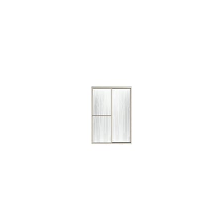 Sterling Deluxe 70" High x 59-3/8" Wide Framed Shower Door with Clear, Frosted, or Pattern Glass Nickel with Birchwood Glass Pattern