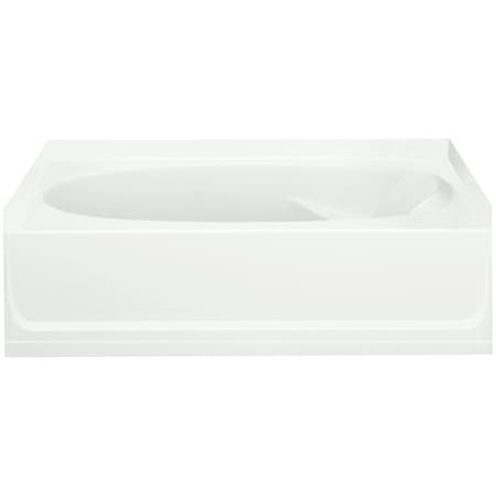 Sterling Ensemble 60" x 36" Vikrell Alcove Soaking Tub with Left Above Floor Drain White