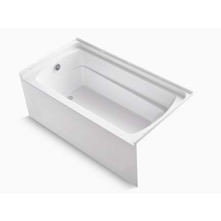 Sterling Ensemble 60" x 32-1/8" Vikrell Soaking Bathtub for Alcove Installations with Left Drain and Above Floor Drain White