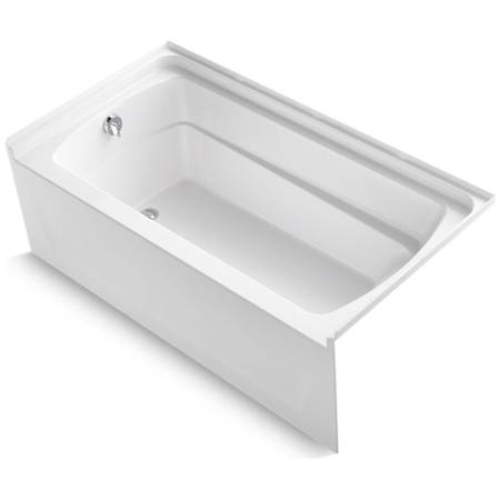 Sterling Ensemble 60" x 32-1/8" Vikrell Soaking Bathtub for Alcove Installations with Left Drain and Above Floor Drain White