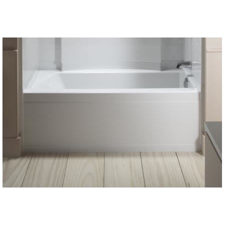 Sterling Accord 60" Alcove Composite Soaking Tub with Right Drain - Less Wall Kit White