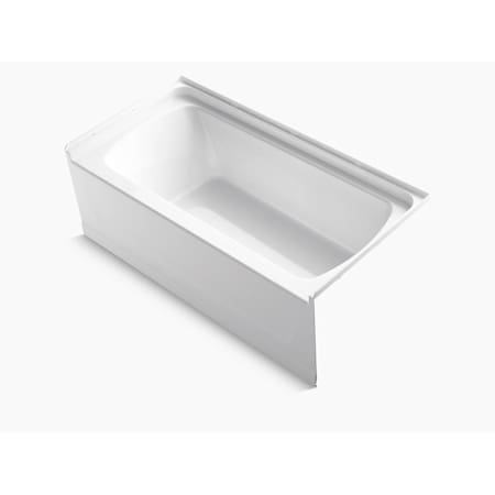 Sterling Ensemble 60" Vikrell Material Soaking Bathtub for Alcove Installations with Right Drain and Integral Apron White