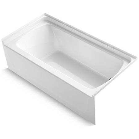 Sterling Ensemble 60" Vikrell Material Soaking Bathtub for Alcove Installations with Right Drain and Integral Apron White