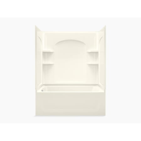 Sterling Ensemble AFD, Series 7122, 60" x 32" x 76" Curve Bath/Shower - Left-hand Drain Biscuit