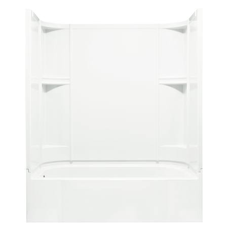 Sterling Accord 60" x 31-1/4" x 73-1/4" Vikrell Shower with Drain Left and 15" Apron White