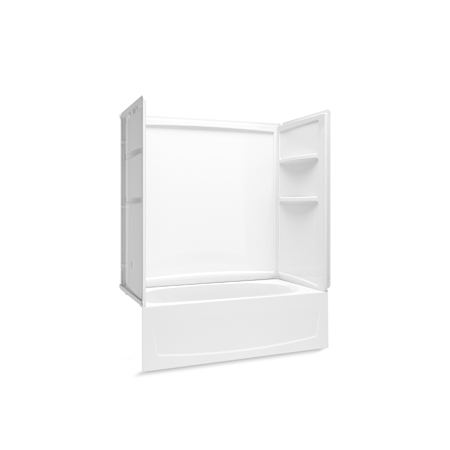 Sterling Performa 74-3/4" High x 60" Wide x 30-1/4" Deep Vikrell Tub and Shower Surround with Aging In Place Backerboards and Right Drain White