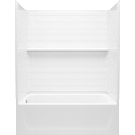 Sterling Traverse 78 1/4" X 60" Bath/Shower With Left Drain White