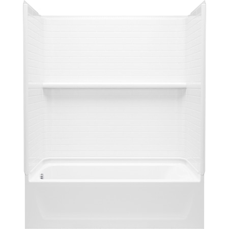 Sterling Traverse 76 1/4" X 60" Bath/Shower With Left Drain White