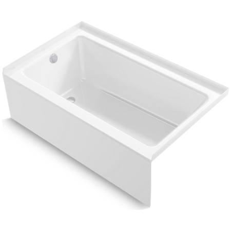 Sterling Forum 60" Three Wall Alcove Solid Surface Soaking Tub with Left Drain and Overflow White