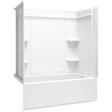 Sterling Forum Medley 60" x 30" Vikrell Bath/Shower with Right Drain White