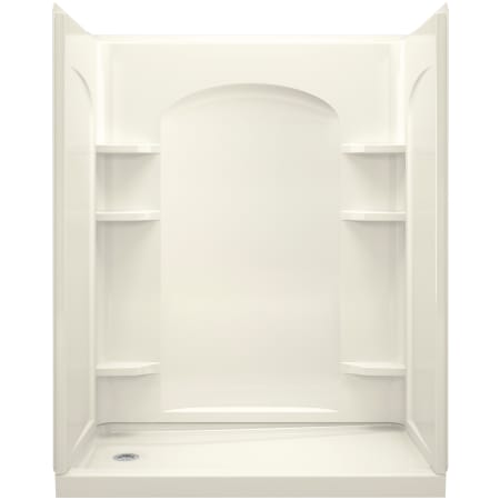 Sterling Ensemble 60" 4 Piece Shower Module with Left Hand Drain and Integrated Shelves Biscuit