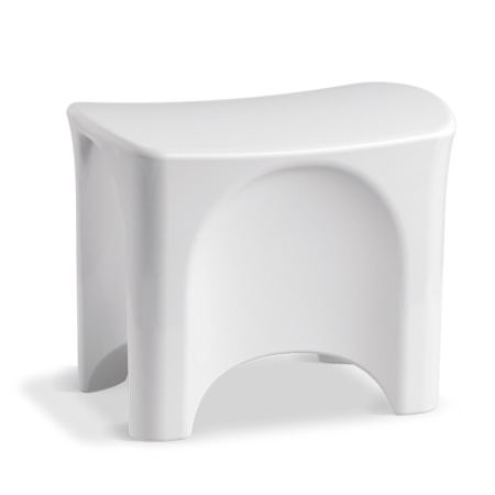 Sterling Freestanding Shower seat with Integrated handles White