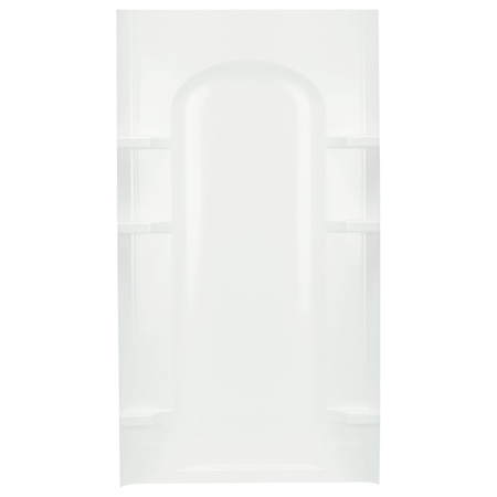 Sterling Ensemble 72-1/2" x 42" Vikrell Shower Back Wall with Curve Design and Age-in-Place Backers White