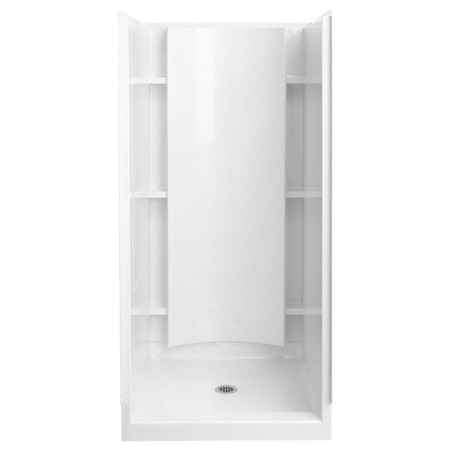 Sterling Accord 36" x 37-1/4" x 77" Vikrell Shower with Drain Center White