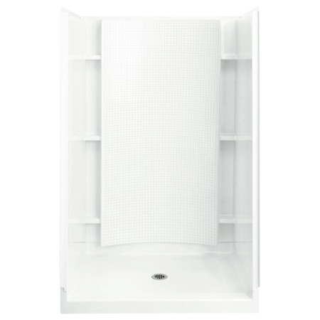 Sterling Accord 48" x 37-1/4" x 77" Vikrell Shower with Drain Center White