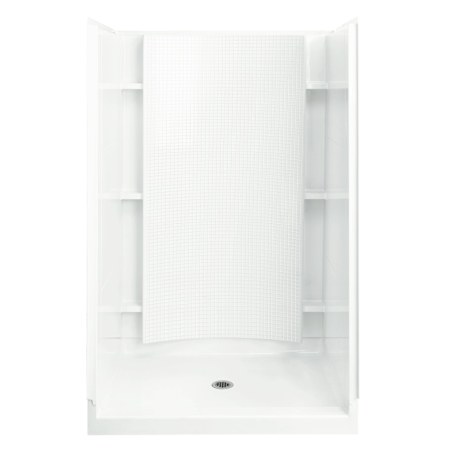 Sterling Accord 48" Vikrell Shower Back Wall with Age-in-Place Backers White