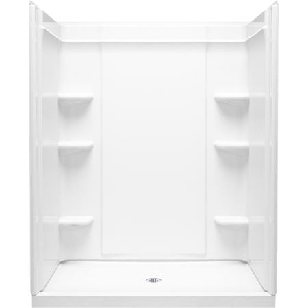 Sterling Medley 60" X 34" Shower Stall With Aging In Place Backerboards White