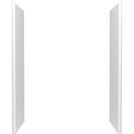 Sterling Traverse 30" X 72-1/4" Shower End Wall Set White