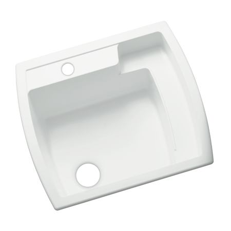 Sterling Latitude 25" Single Basin Drop In or Undermount Acrylic Laundry Sink White