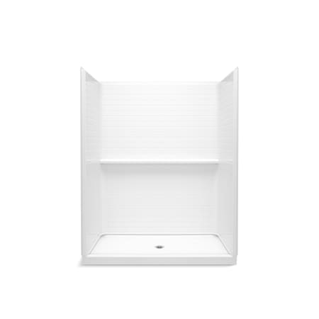 Sterling Traverse 76-3/8" High x 60" Composite Shower with Drain White